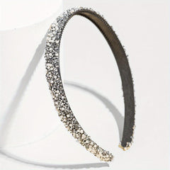 Rhinestone Pearl Headband Glitter Hair Band Women