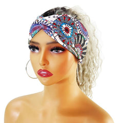 Vintage Wide Headband Yoga Bandeau Hair Band Non Slip