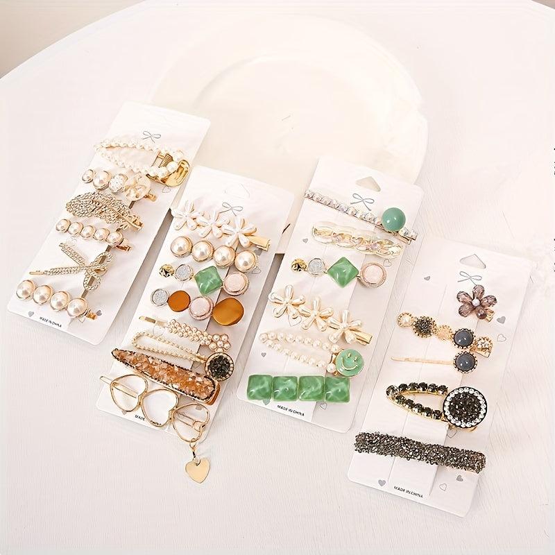 5PCS Rhinestone Hair Pins Hair Clip Set