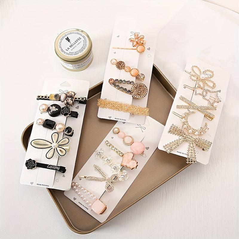 5PCS Rhinestone Hair Pins Hair Clip Set