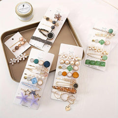 5PCS Rhinestone Hair Pins Hair Clip Set