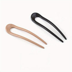 2pcs U Shaped Hair Pin Hair Bun Holder Hair Clip Hair Styling Accessories