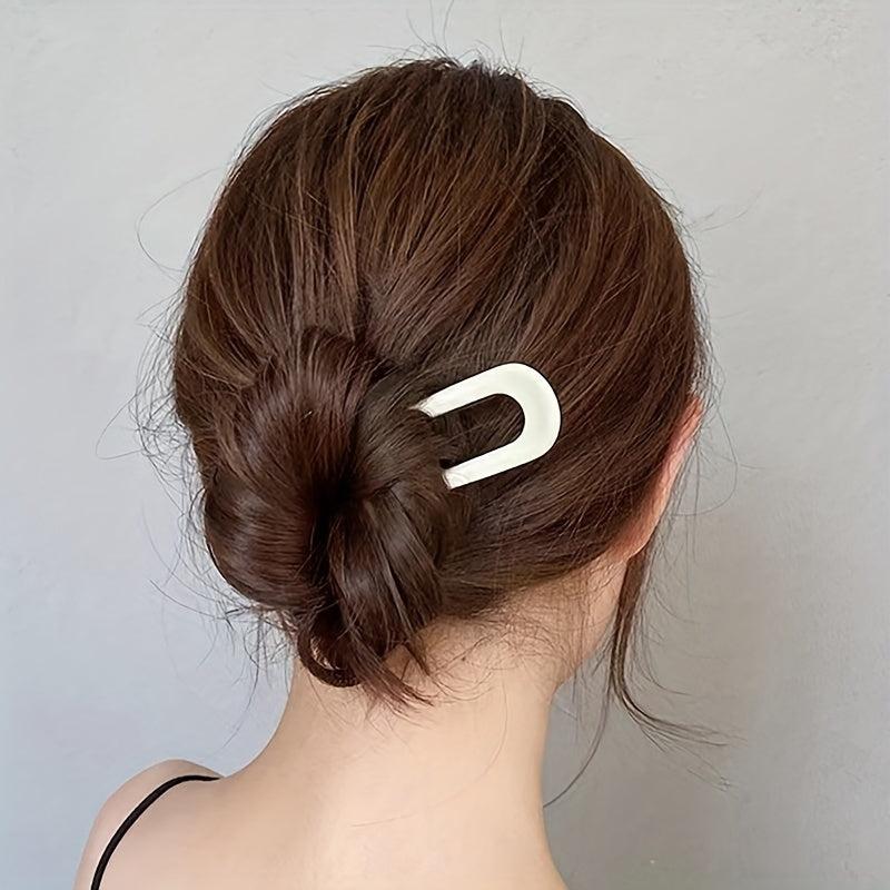 2pcs U Shaped Hair Pin Hair Bun Holder Hair Clip Hair Styling Accessories