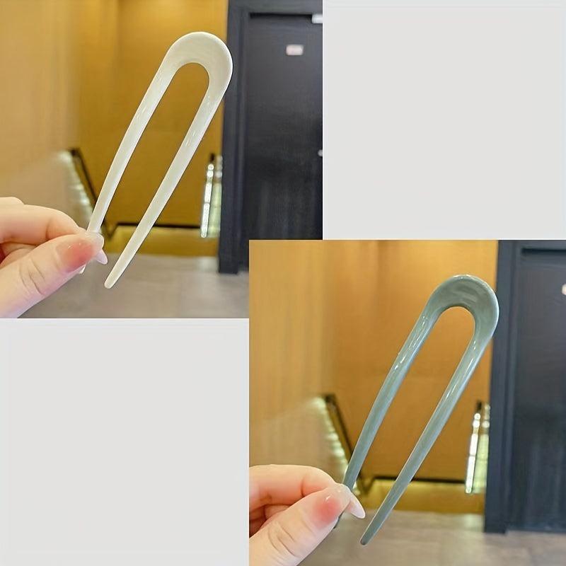2pcs U Shaped Hair Pin Hair Bun Holder Hair Clip Hair Styling Accessories