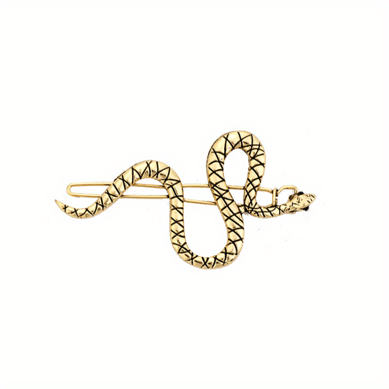 Metal Golden Snake Hair Clip Non-slip Bangs Clip