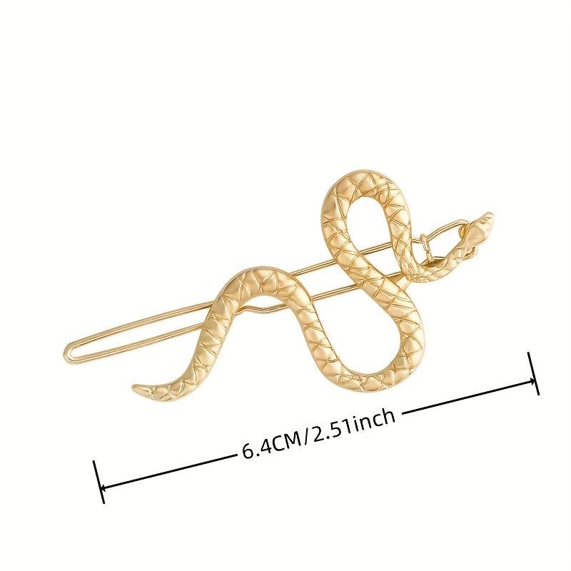Metal Golden Snake Hair Clip Non-slip Bangs Clip