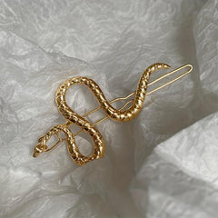Metal Golden Snake Hair Clip Non-slip Bangs Clip