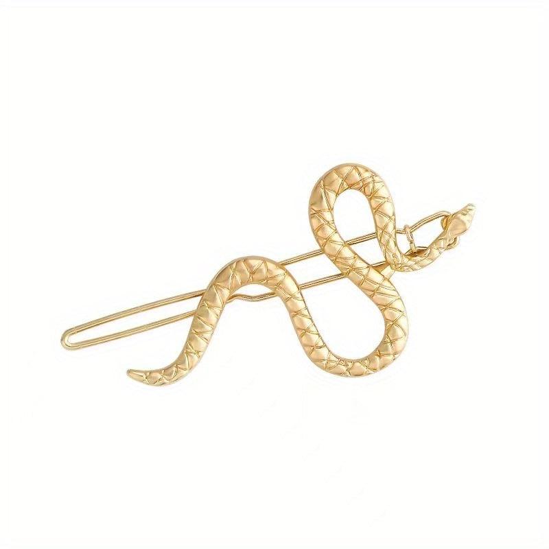 Metal Golden Snake Hair Clip Non-slip Bangs Clip