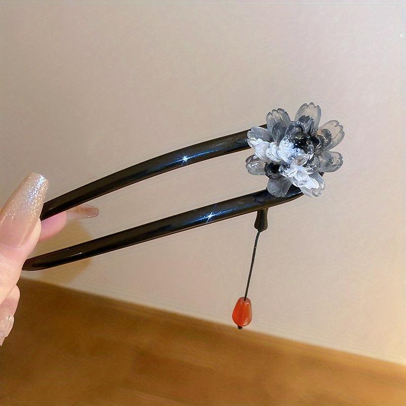 Gradient Flower Hairpin Chinese Style Hair Accessories
