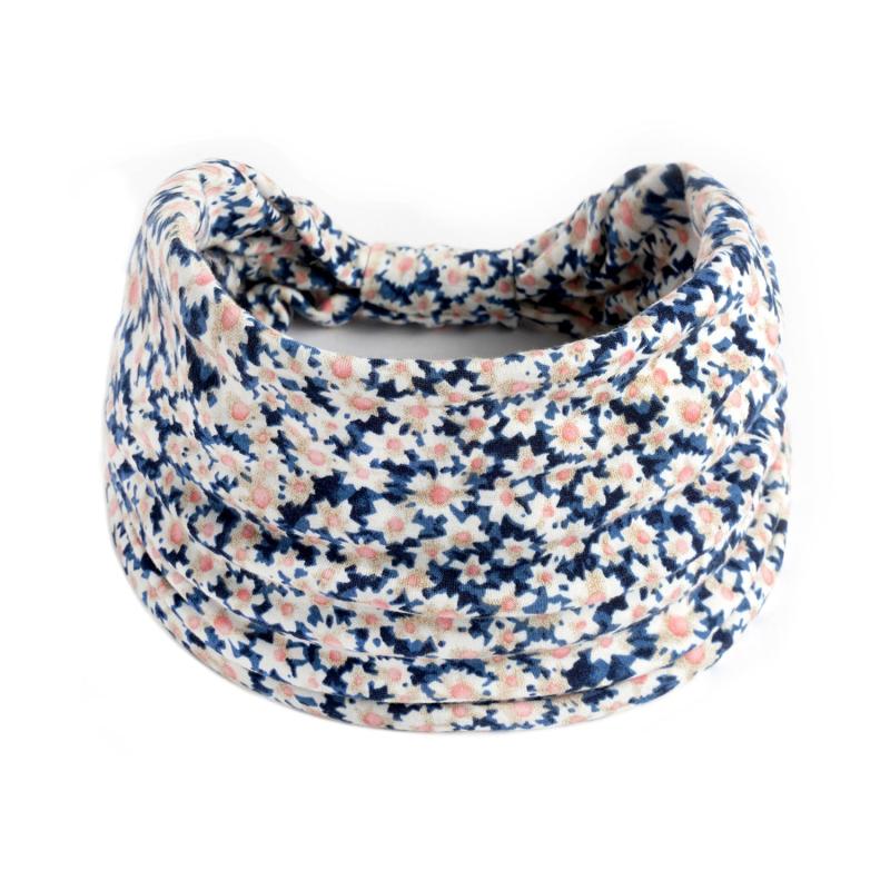 Daisy Printed Boho Headbands Elastic Headband Stylish Wrap Headbands