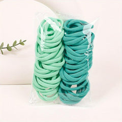 50pcs Colorful High Elastic Hair Tie Head Rope Hair Accessory