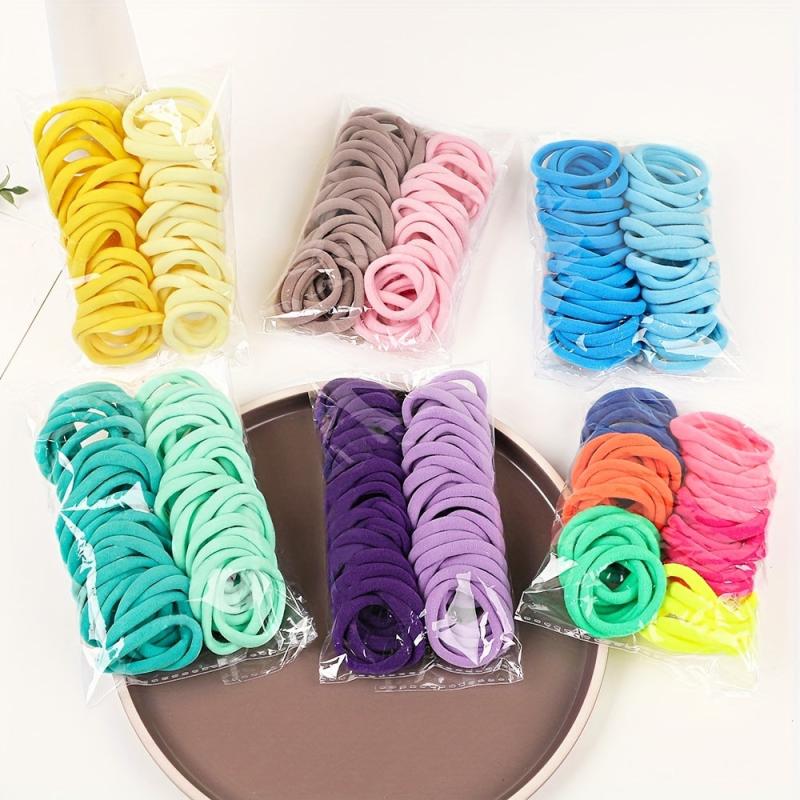 50pcs Colorful High Elastic Hair Tie Head Rope Hair Accessory