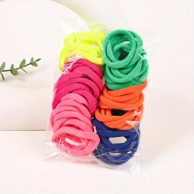 50pcs Colorful High Elastic Hair Tie Head Rope Hair Accessory