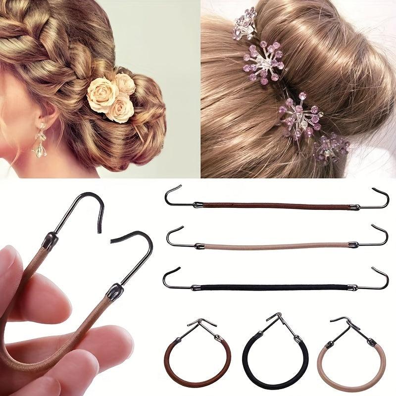 Elastic Ponytail Hair Hooks Skinny Hair Tie Bungee Strap Hair Accessories