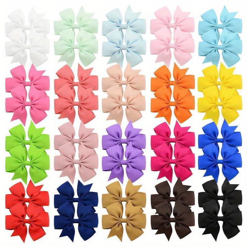 Striped Bow Hair Clip Set Minimalist Barrette Headwear Hair Accessories