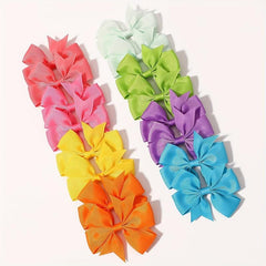 Striped Bow Hair Clip Set Minimalist Barrette Headwear Hair Accessories