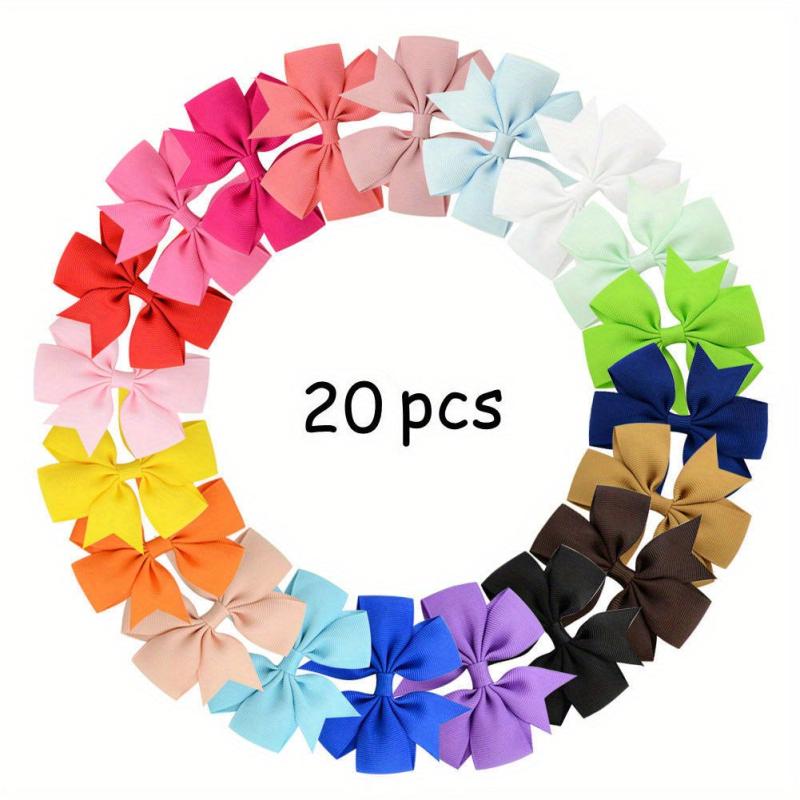 Striped Bow Hair Clip Set Minimalist Barrette Headwear Hair Accessories