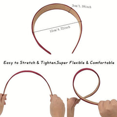 Satin Wide Brim Headband Non-Slip Hair Accessory