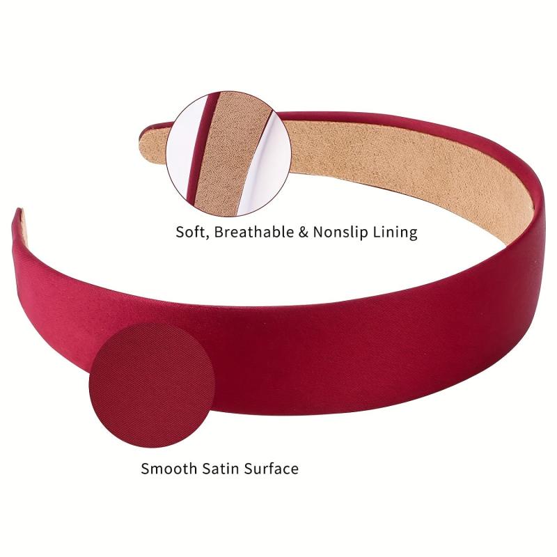 Satin Wide Brim Headband Non-Slip Hair Accessory