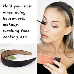 Satin Wide Brim Headband Non-Slip Hair Accessory