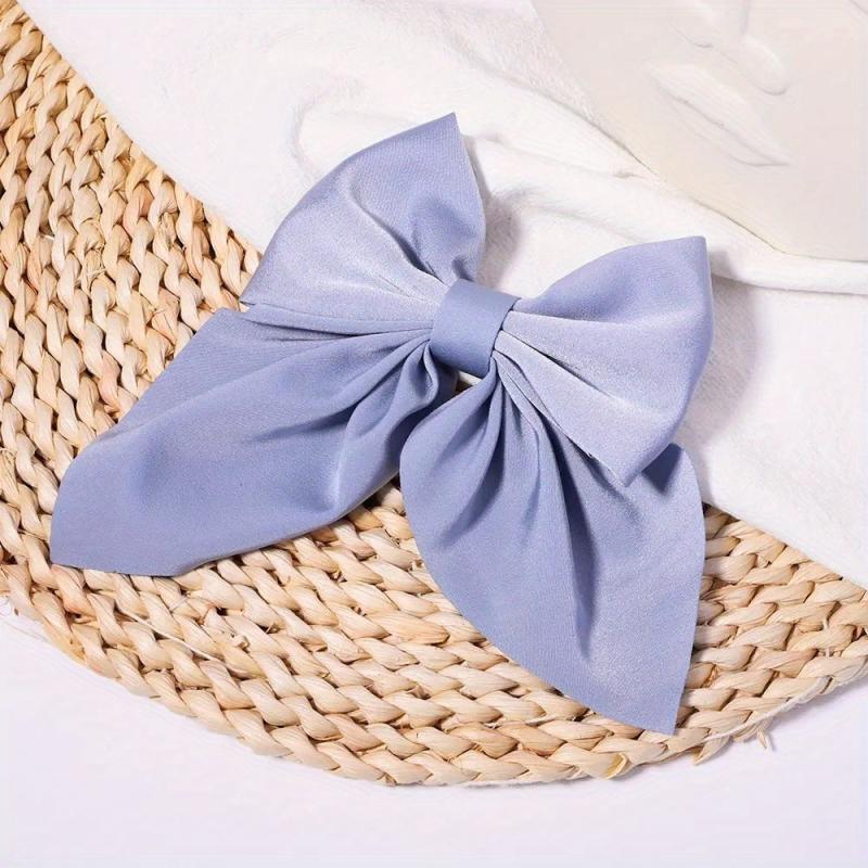 Sweet Bow Knot Hair Clip Duck Billed Clip Barrette Solid Hair Clip