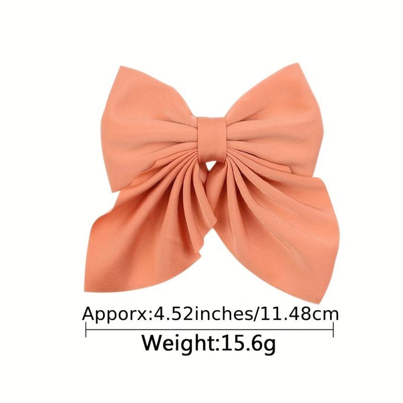 Sweet Bow Knot Hair Clip Duck Billed Clip Barrette Solid Hair Clip