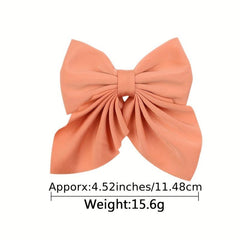 Sweet Bow Knot Hair Clip Duck Billed Clip Barrette Solid Hair Clip