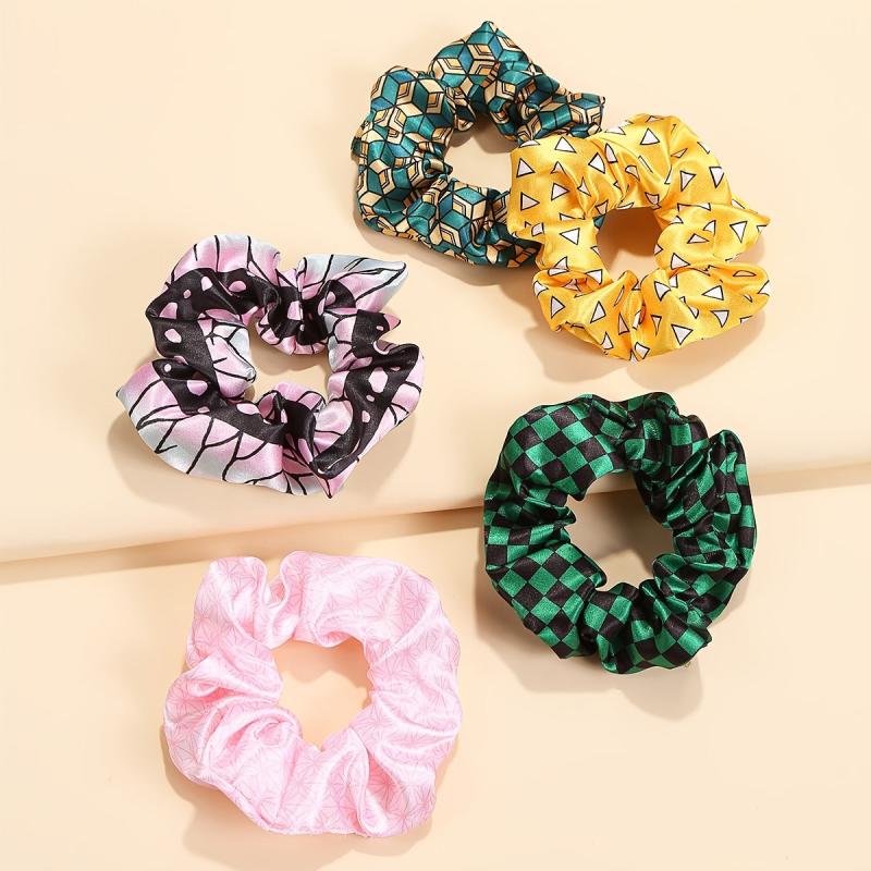 5pcs Colorful Scrunchie Elastic Hair Bands Hair Accessories