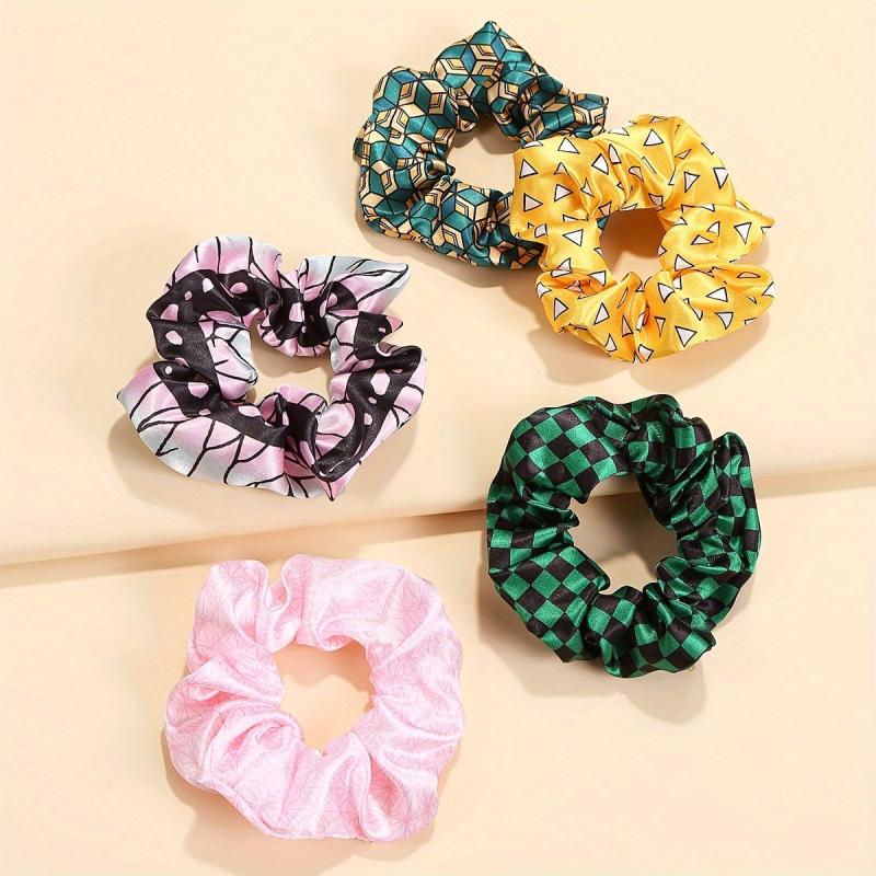 5pcs Colorful Scrunchie Elastic Hair Bands Hair Accessories