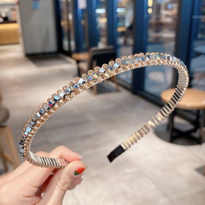 Vintage Rhinestone Hairband Thin Headband Girls Hair Accessories