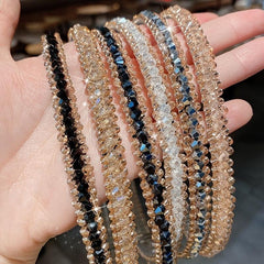 Vintage Rhinestone Hairband Thin Headband Girls Hair Accessories
