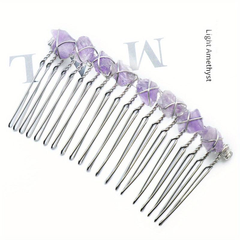 Witch's Raw Stone Hair Comb Wrap Hair Accessories