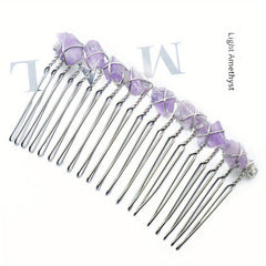 Witch's Raw Stone Hair Comb Wrap Hair Accessories