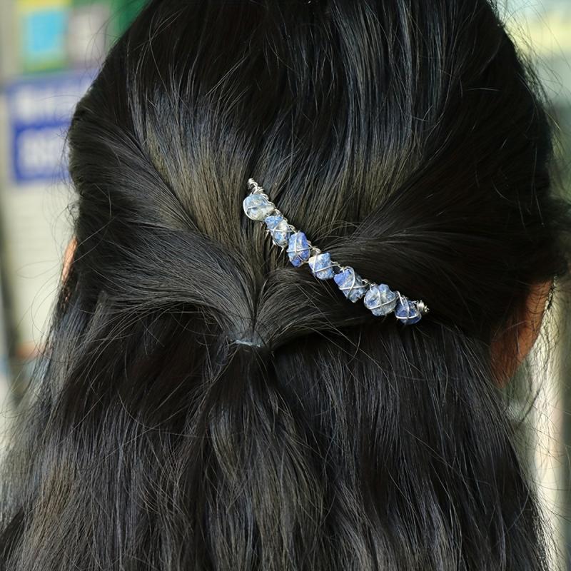 Witch's Raw Stone Hair Comb Wrap Hair Accessories