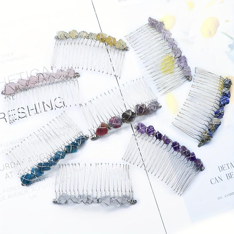 Witch's Raw Stone Hair Comb Wrap Hair Accessories