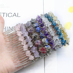 Witch's Raw Stone Hair Comb Wrap Hair Accessories