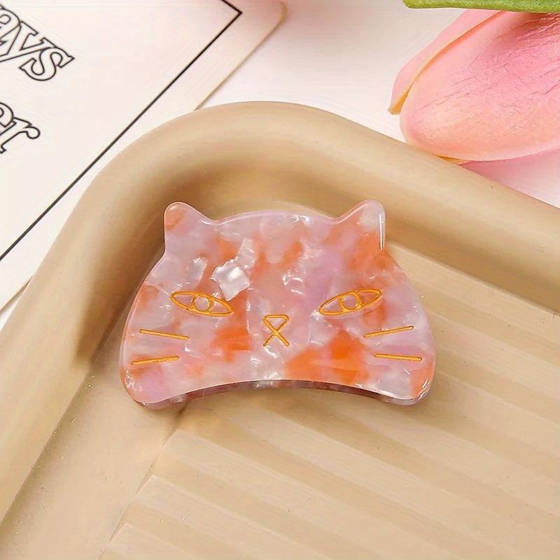 Acetic Cat Face Hair Claw Animal Clip Shark Claw Back Head Hair Ponytail