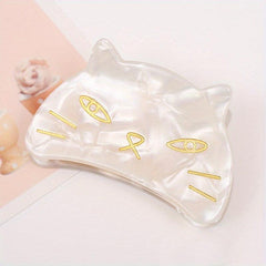 Acetic Cat Face Hair Claw Animal Clip Shark Claw Back Head Hair Ponytail