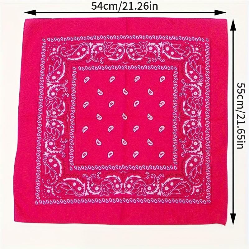 Paisley Print Bandana Hip Hop Square Scarf Handkerchief Cowboy Cowgirl
