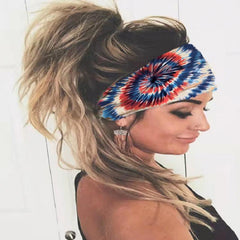 Leopard Print Stretchy Boho Style Sweatband