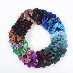 20pcs Retro Velvet Hair Scrunchies Soft Solid Scrunchie for Women Girls