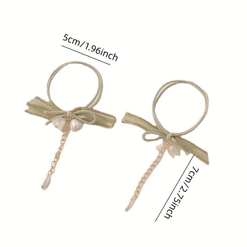 Elastic Bell Orchid Hair Tie Ribbon Hair Accessories