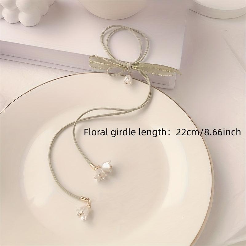 Elastic Bell Orchid Hair Tie Ribbon Hair Accessories
