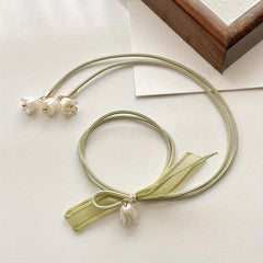 Elastic Bell Orchid Hair Tie Ribbon Hair Accessories