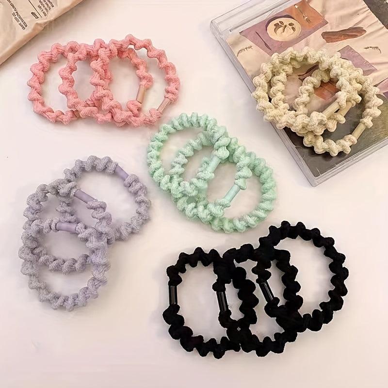 5pcs Plush Spiral Pattern Hair Tie Elastic Hair Rope Hair Accessories