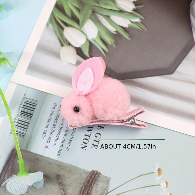 Plush Rabbit Hair Clip Duckbill Non Slip Hair Decoration
