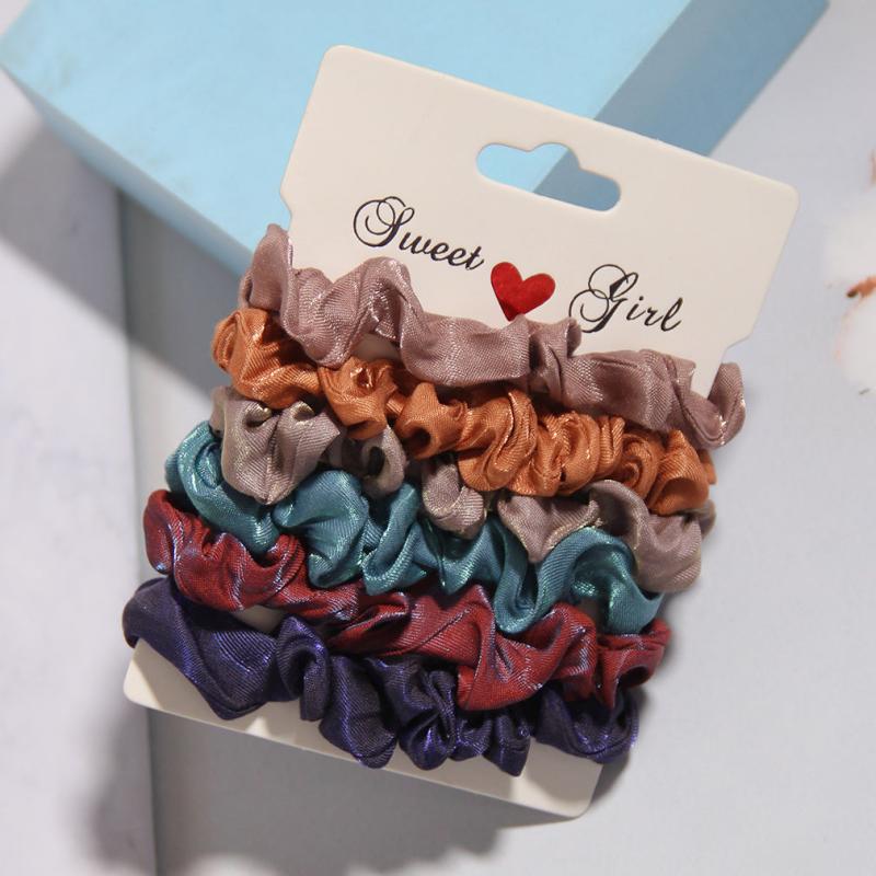 6pcs Colorful Elastic Hair Ties Hair Rope Hair Accessories For Women Girls