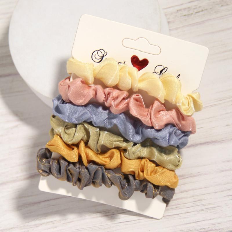 6pcs Colorful Elastic Hair Ties Hair Rope Hair Accessories For Women Girls