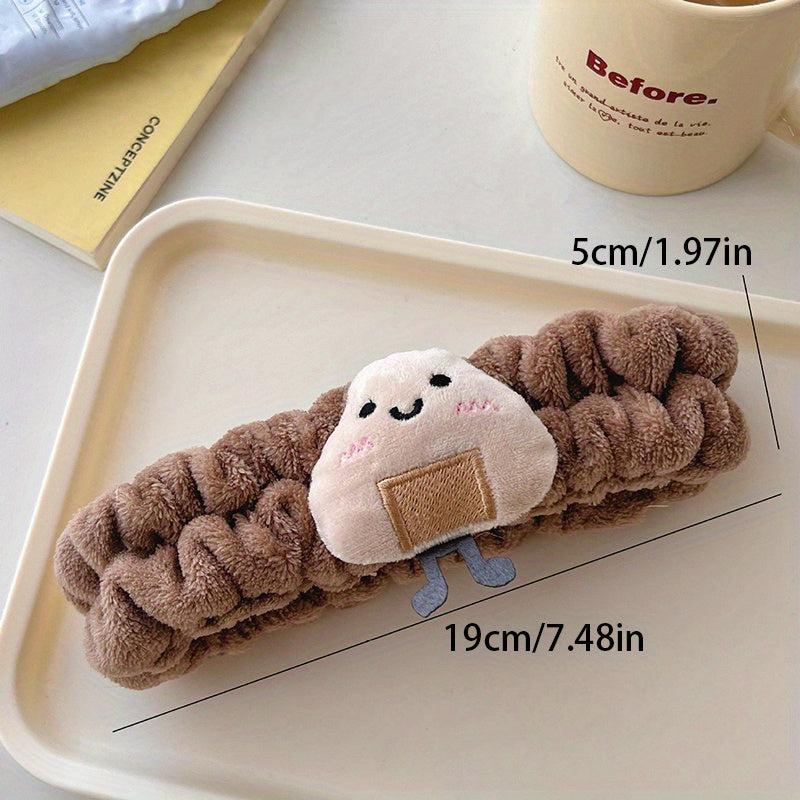 Rice Ball Toast Cookie Headband Soft Elastic Headband