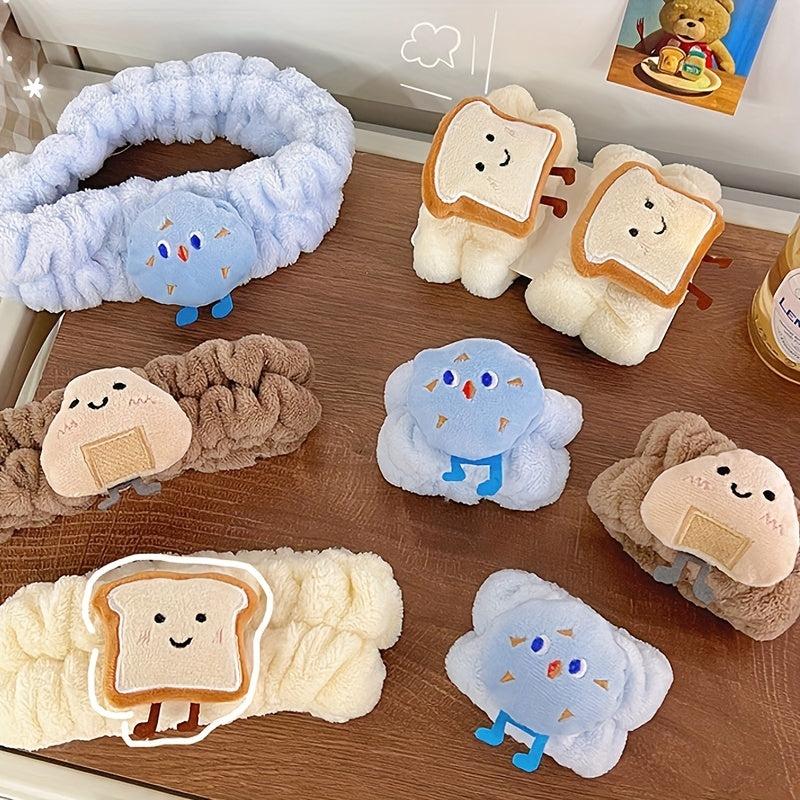 Rice Ball Toast Cookie Headband Soft Elastic Headband